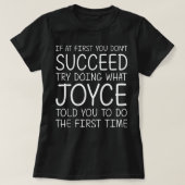 JOYCEギフト名パーソナライズされた誕生日おもしろいキリスト Tシャツ (デザイン正面)