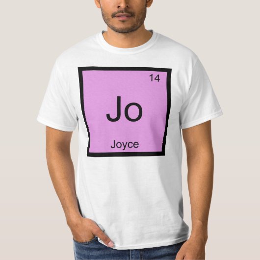 Joyce 名前 化学 元素 周期表 tシャツ (正面)