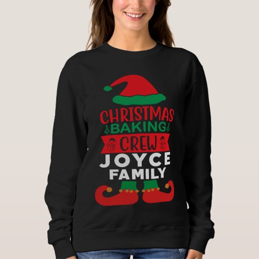 Joyce Family Christmas Baking Crew Matching Elf スウェットシャツ (正面)