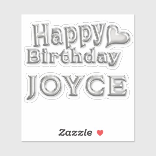 Joyce Happy Birthday silver Aufkleber Sticker シール (シート)