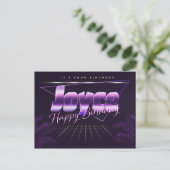 Joyce Name Vorname lila Postkarte Geburtstag ポストカード (スタンド正面)