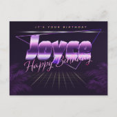 Joyce Name Vorname lila Postkarte Geburtstag ポストカード (正面)