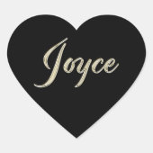 Joyce white gold Handwriting Aufkleber Herz ハートシール (正面)