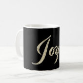 Joyce white gold Handwriting Tasse Kaffeetasse コーヒーマグカップ (正面左)