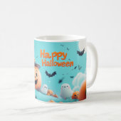 🎃 Joyeuse Citrouille d'Halloween コーヒーマグカップ (正面右)