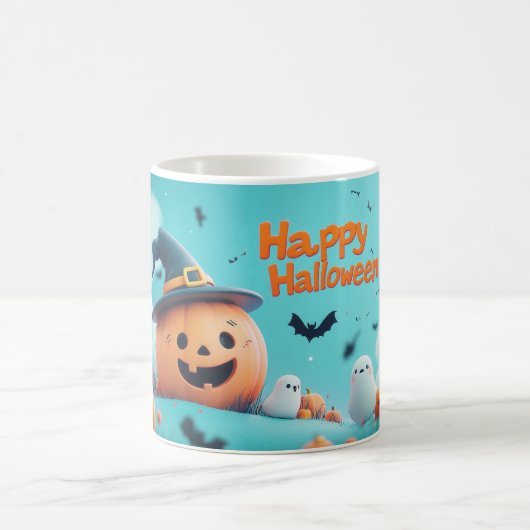 🎃 Joyeuse Citrouille d'Halloween コーヒーマグカップ (中央)