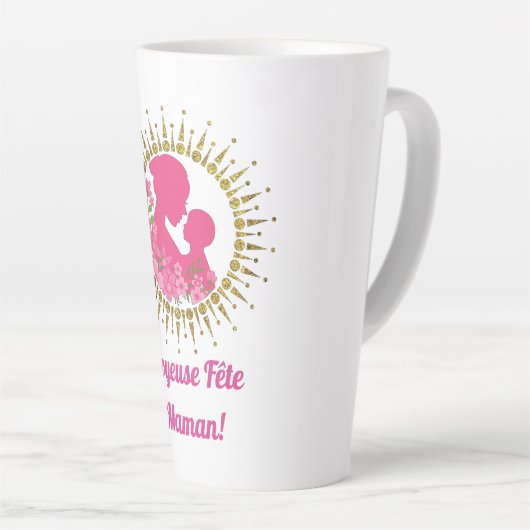 Joyeuse Fête Maman カフェラテマグ (右アングル)