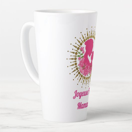 Joyeuse Fête Maman カフェラテマグ (左アングル)