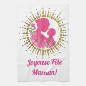 Joyeuse Fête Maman  キッチンタオル (縦)