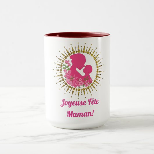 Joyeuse Fête Maman  マグカップ (中央)