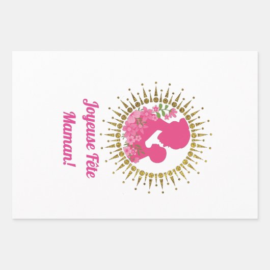 Joyeuse Fête Maman  ラッピングペーパーシート (正面)
