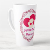 Joyeuse Fête Maman – Cadre Vintage  カフェラテマグ (左アングル)