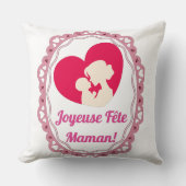 Joyeuse Fête Maman – Cadre Vintage  クッション (正面)