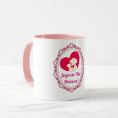 Joyeuse Fête Maman – Cadre Vintage  マグカップ (正面左)