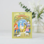 Joyeuse Noelのヴィンテージのフランスのなクリスマスカード シーズンポストカード (スタンド正面)