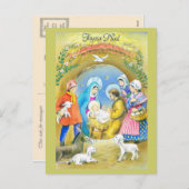 Joyeuse Noelのヴィンテージのフランスのなクリスマスカード シーズンポストカード (正面/裏面)