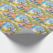 Joyeuse Noelのヴィンテージのフランスのなクリスマスカード ラッピングペーパー (角)