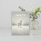 Joyeuses fêtes - ノウサギ no2 箔シーズンポストカード (立ち正面)