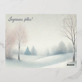 Joyeuses fêtes - ノウサギ no2 箔シーズンポストカード (裏面)