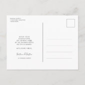 Joyeuses fêtes carte postale photo personnalisable ポストカード (裏面)