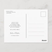 Joyeuses fêtes carte postale photo personnalisable ポストカード (裏面)