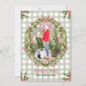 Joyeuxノエル水カラーフローラボウファミリーフォト シーズンカード (正面)