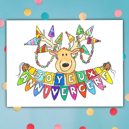 Joyeux Anniversaire - フランス語 ポストカード