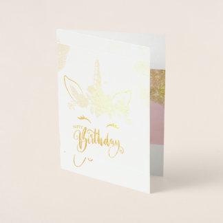 joyeux anniversaire, card in French, birthday card 箔カード