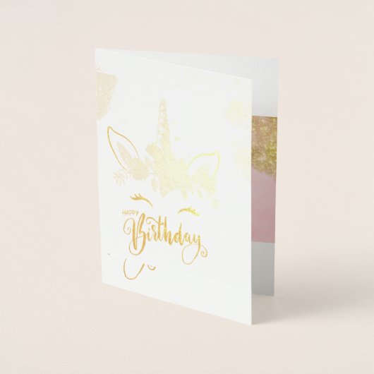 joyeux anniversaire, card in French, birthday card 箔カード (正面)