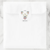 Joyeux Anniversaire | Happy Birthday ラウンドシール (バッグ)