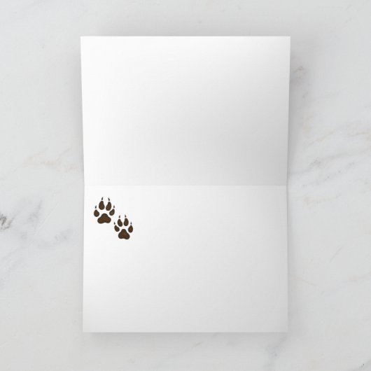 Joyeux Anniversaire、Wolf、Wolves、Animal カード (内部)