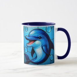 Joyeux dauphin bleu マグカップ