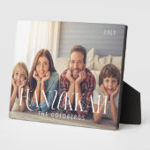 Joyeux Hanoucca Simple Moderne Chic Photo de Famil フォトプラーク (側面)