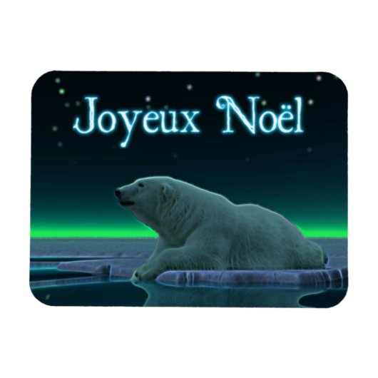 Joyeux Noёl – アイスエッジポーラーベア マグネット (横)