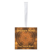 Joyeux Noёl – フラクタル木彫り キューブオーナメント (右)