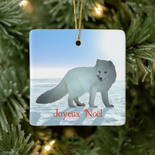 Joyeux Noёl - ホッキョクギツネ セラミックオーナメント (ツリー)