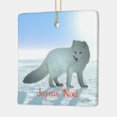 Joyeux Noёl - ホッキョクギツネ セラミックオーナメント (左)