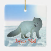 Joyeux Noёl - ホッキョクギツネ セラミックオーナメント (裏面)