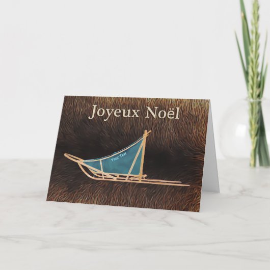 Joyeux Noёl - 犬ソリ シーズンカード (正面)