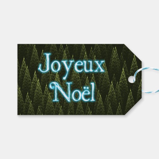 Joyeux Noёl – 針葉樹 ギフトタグ (正面(横))