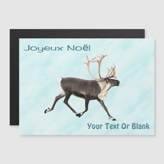 Joyeux Noёl – 雪の上のトナカイ (正面/裏面)