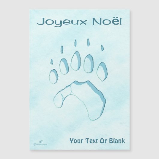 Joyeux Noёl - Polar Bear Paw Print (正面)