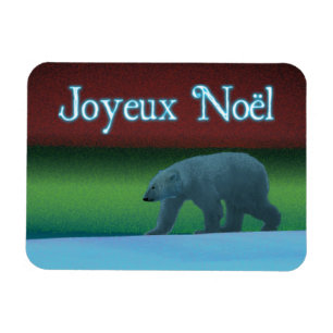 Joyeux Noёl - Polar Lights Polar Bear マグネット