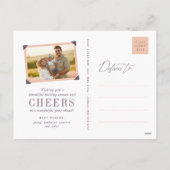 Joyeux Noelのシンプルな原稿のクリスマスの写真の郵便はがき シーズンポストカード (裏面)