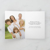 Joyeux Noelのシンプルな原稿のクリスマスの写真カード シーズンカード (内部)