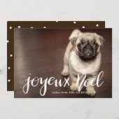 Joyeux Noelのタイポグラフィ|の休日の写真 シーズンカード (正面/裏面)