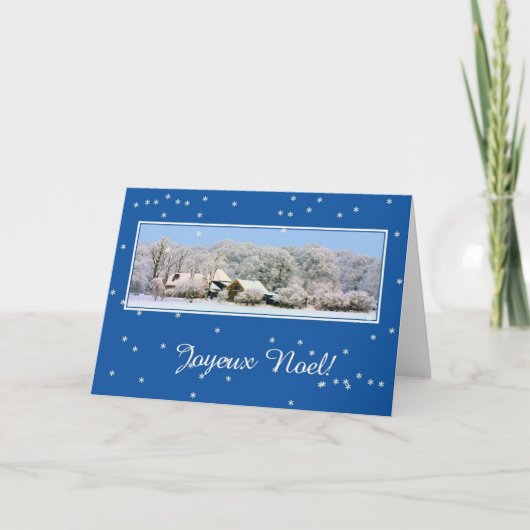 Joyeux Noëlのフランスのなクリスマスカード シーズンカード (正面)