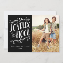 Joyeux Noelのメリークリスマスの休日の写真カード シーズンカード