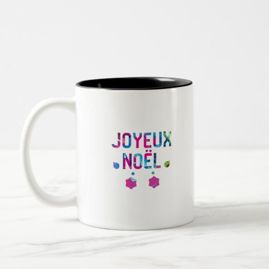 Joyeux Noelのメリーフランスのクリスマス ツートーンマグカップ (左)