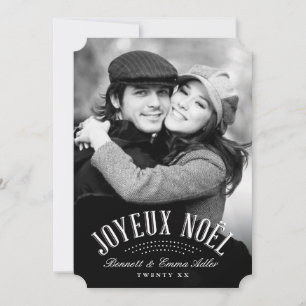 Joyeux Noelの休日の写真カード シーズンカード